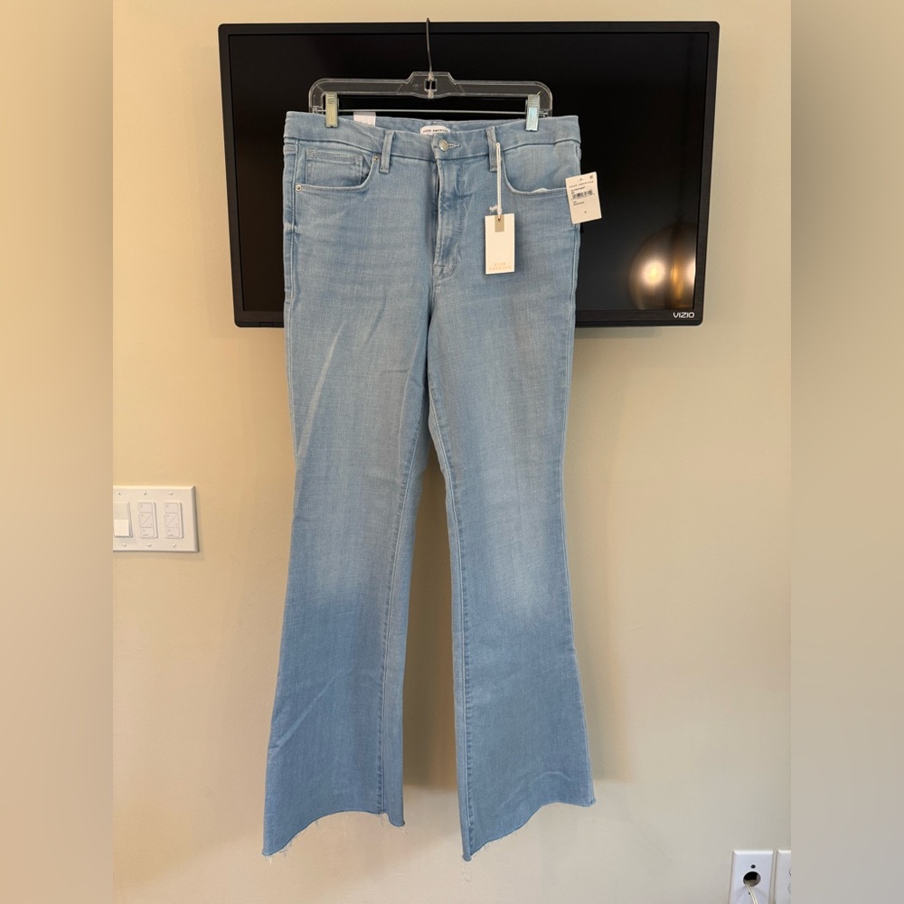 Good American Light Blue Flare Jeans